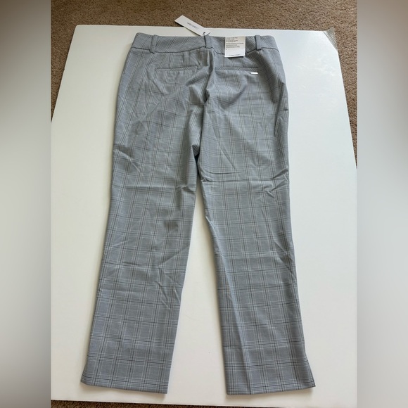 Calvin Klein Modern Ankle Pant Gray Plaid Size 10 New with Tags Lightweight - Picture 2 of 10